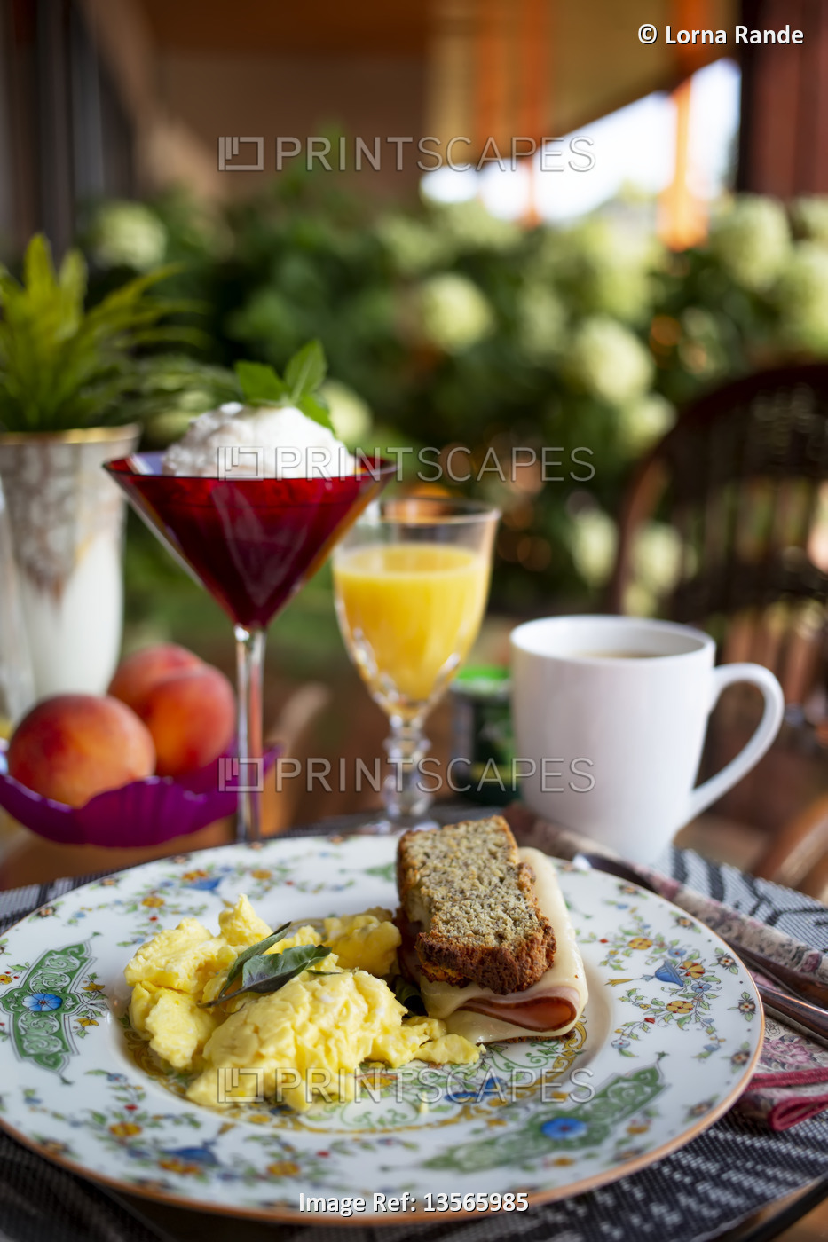 A lovely breakfast served at a bed and breakfast accommodation; British ...