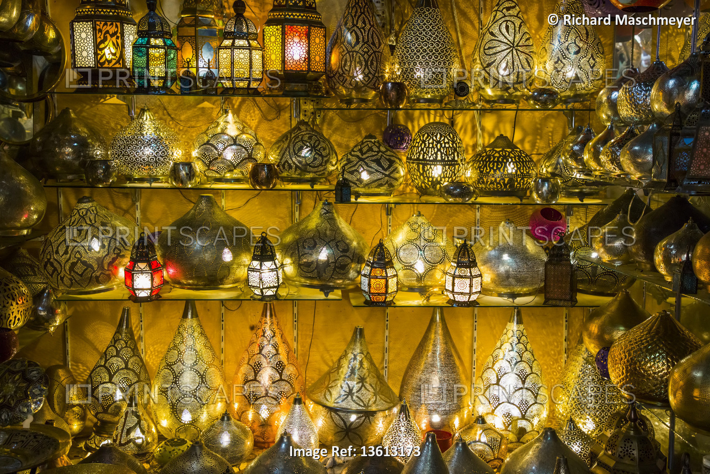 Lights for sale, Khan al-Khalili Bazaar; Cairo, Egypt
