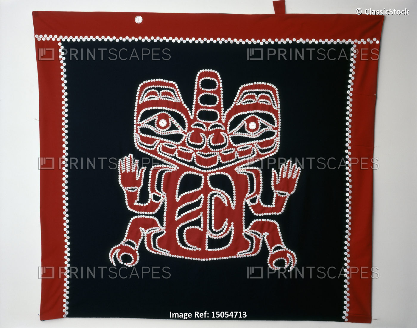 HAIDA BUTTON BLANKET GRIZZLY BEAR DESIGN ADAPTED FROM 19TH CENTURY HAIDA TUNIC ...