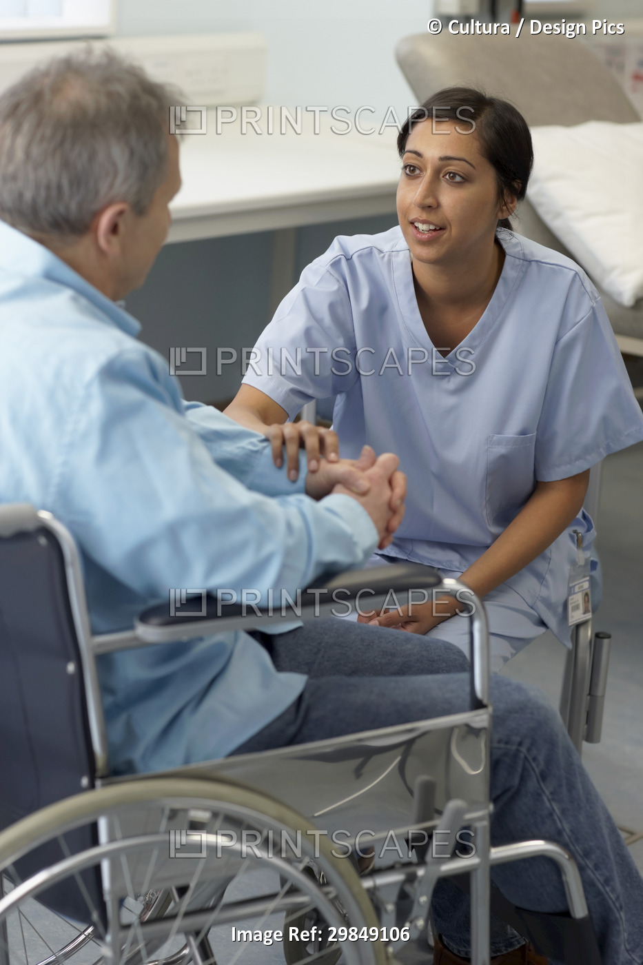 Nurse with patient in wheelchair