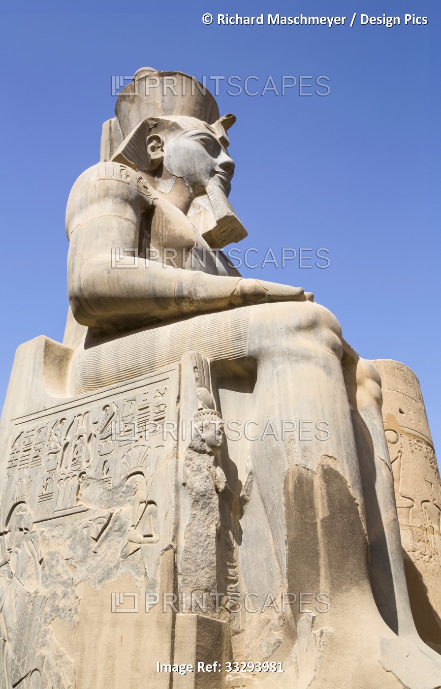 Colossus of Ramses II, Court of Ramses II, Luxor Temple, UNESCO World Heritage ...