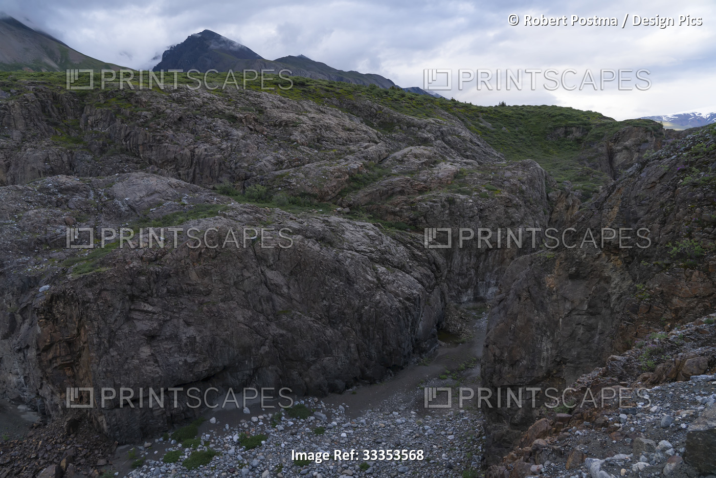 Rugged landscape in Kluane National Park and Reserve; Haines Junction, Yukon, ...
