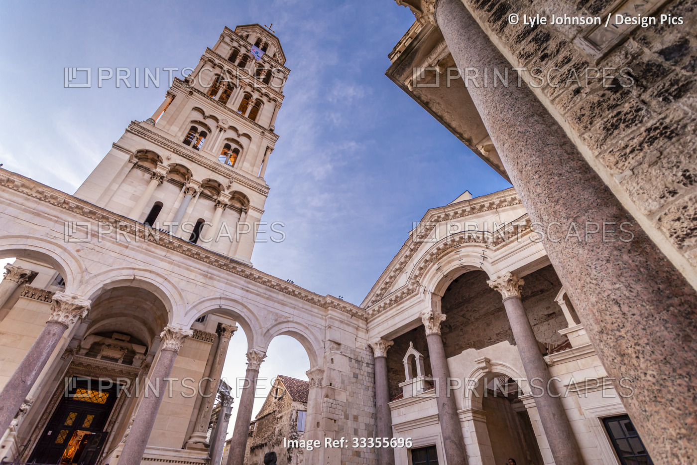 Roman Emperor Diocletian's Palace, located in the central Piazza Peristil, with ...