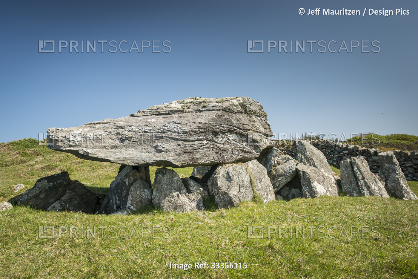 Cleggan Court Tomb, a prehistoric megalithic grave; County Galway, Ireland