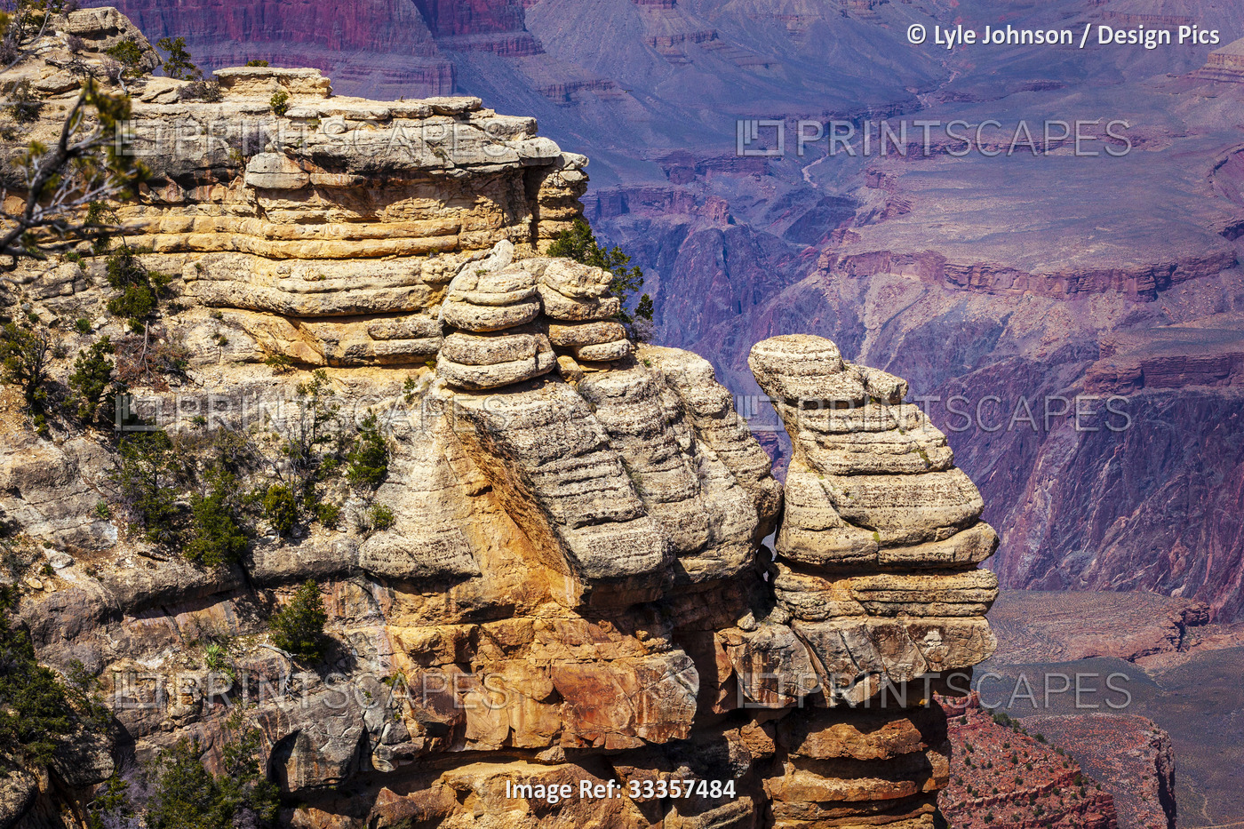 Mather Point looking out to the Grand Canyon; Arizona, United States of America