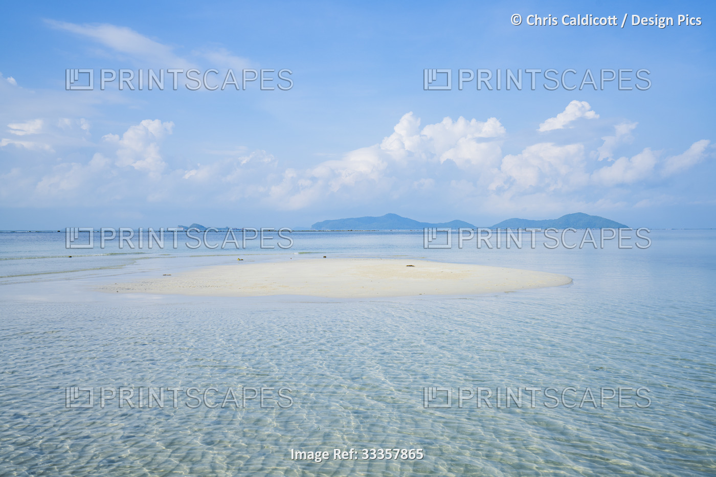 White sand beach lagoon on the coast of Ko Samui Island in the Gulf of ...