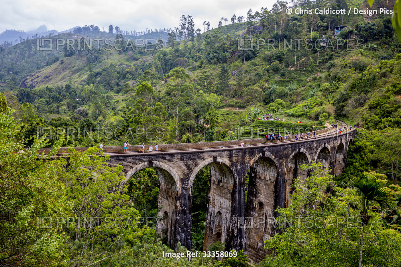 Nine Arch Bridge between Ella and Demodra, Hill Country, Sri Lanka; Ella, ...