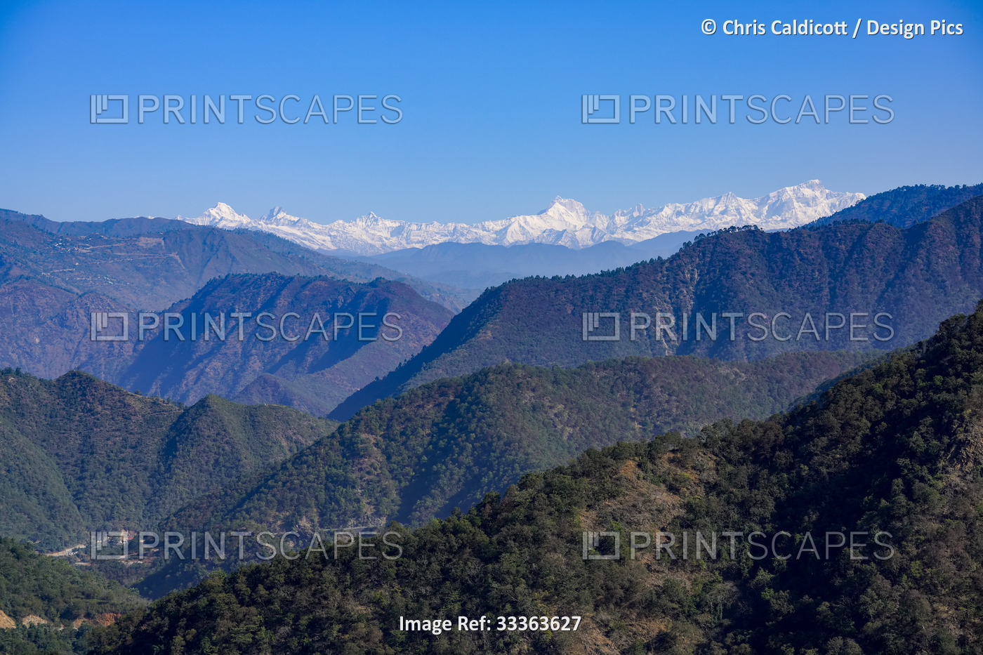 Foothills of the Himalayas between the Rishikesh and Devprayag in the Ganges ...