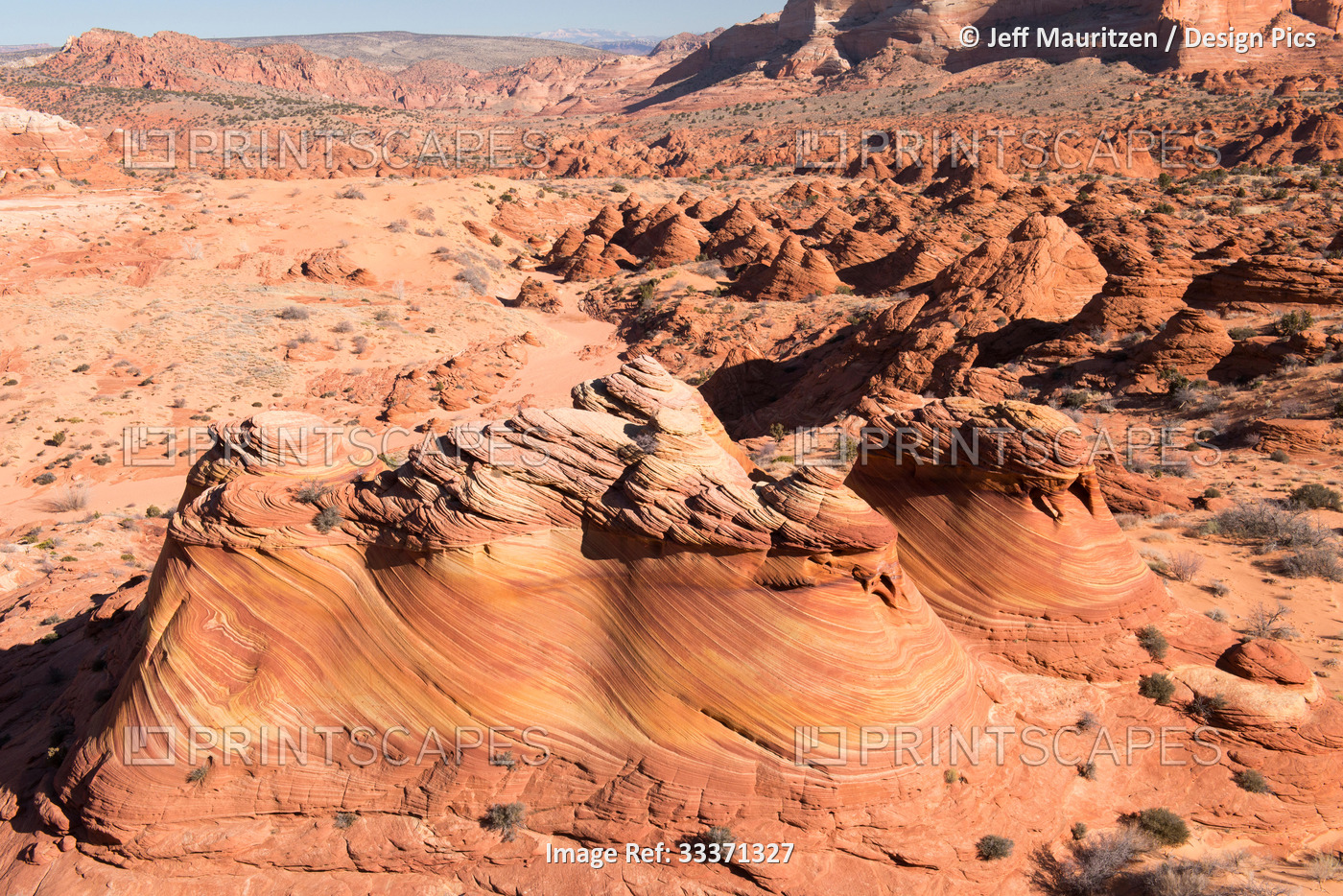 Rock formations in Coyote Buttes part of the Vermilion Cliffs National Monument ...