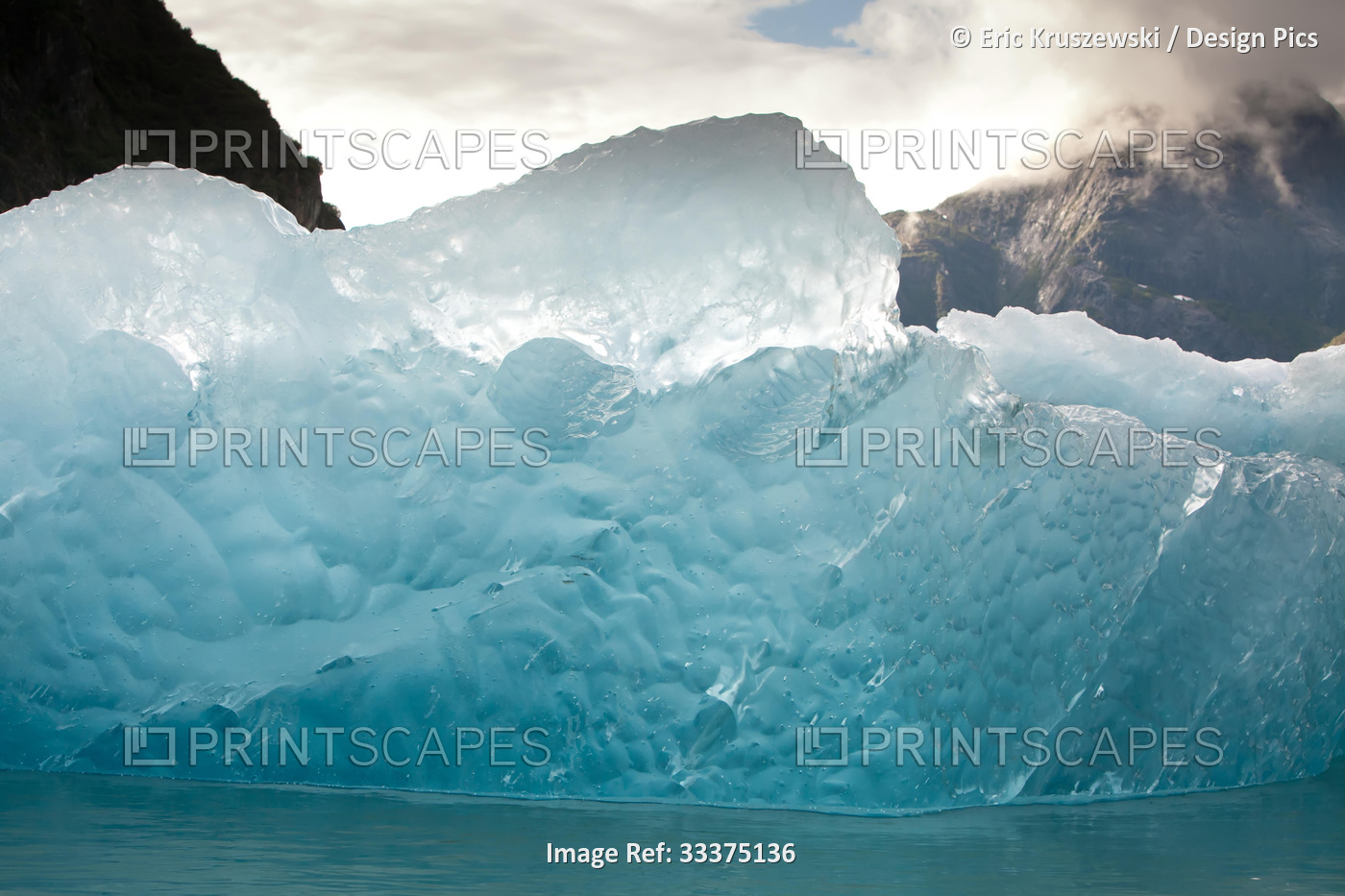 Detail of a large iceberg.; Inside Passage, Alaska