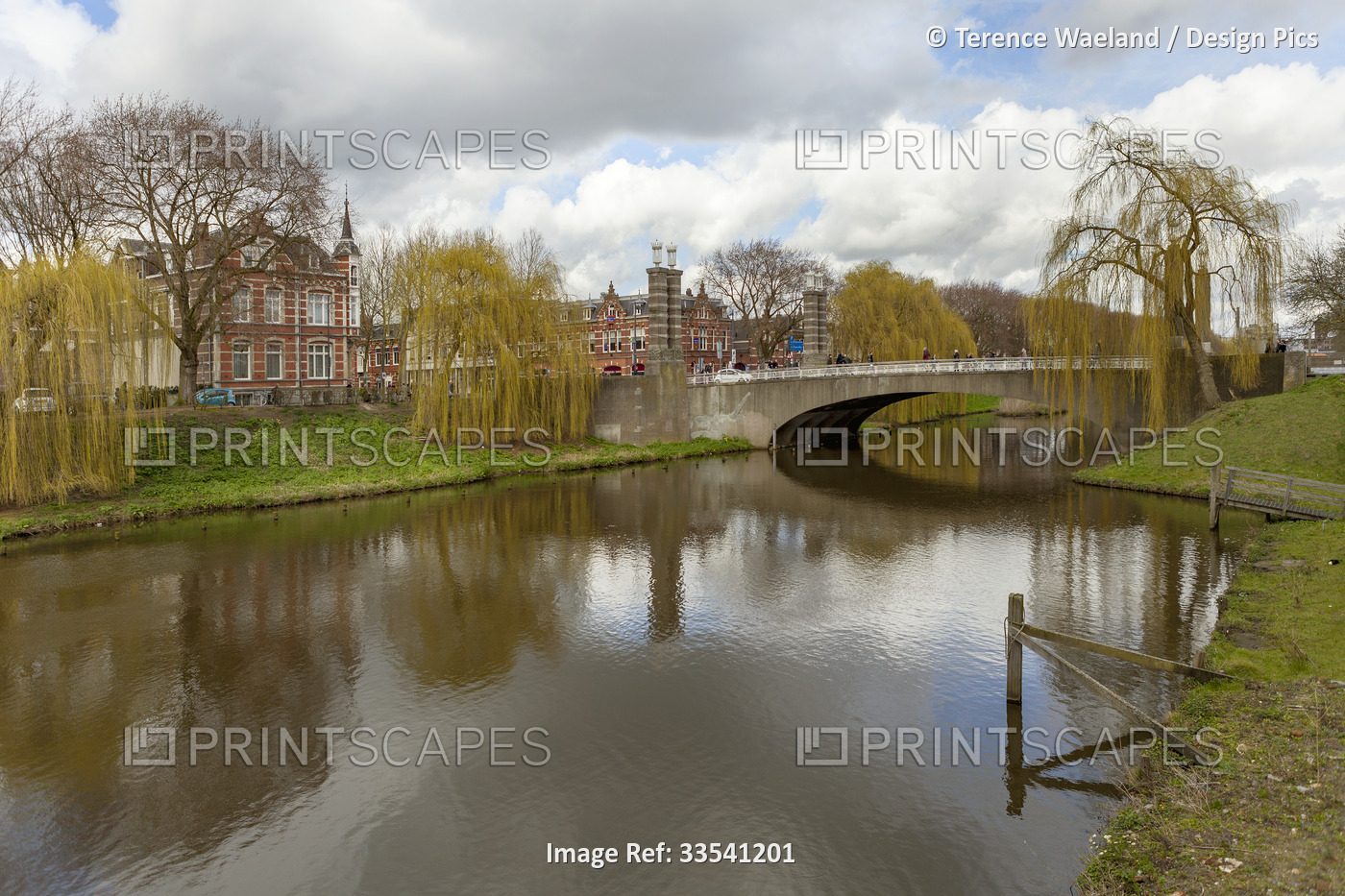 The Wilhelminabrug across the river Dommel, Den Bosch; 's-Hertogenbosch, North ...