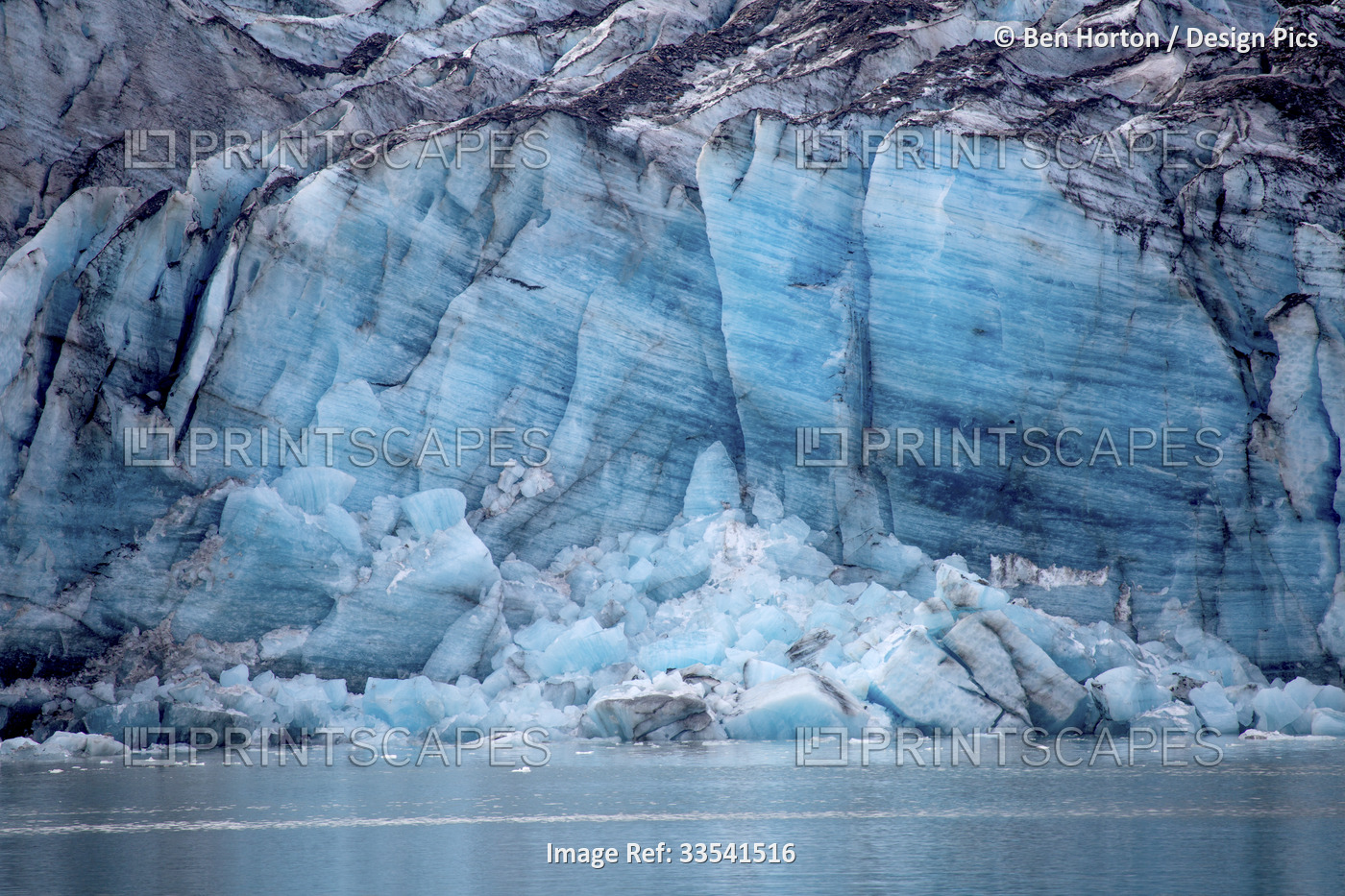 Glacier ice in Glacier Bay National Park.