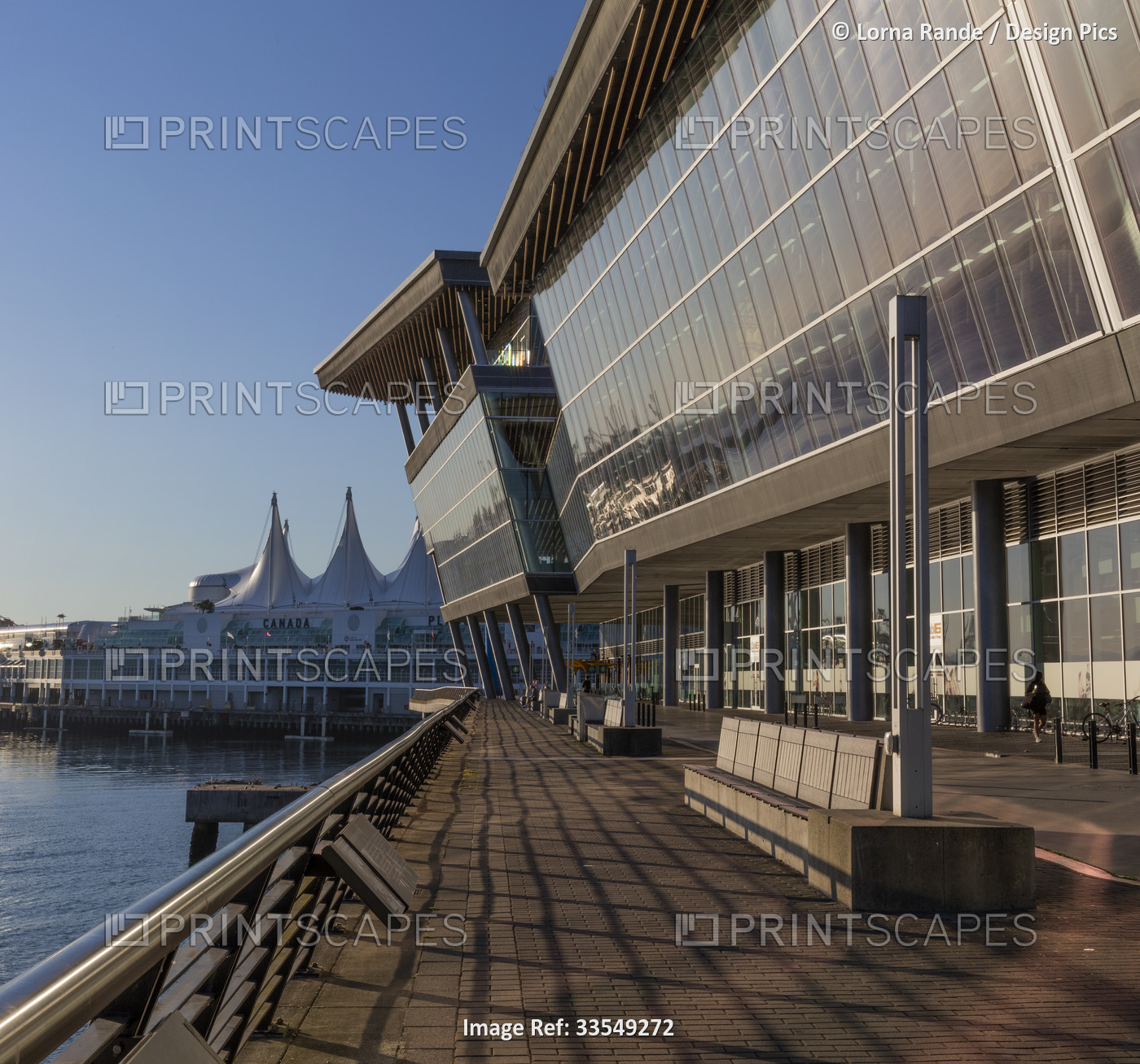 Buildings along the Vancouver waterfront, BC, Canada; Vancouver, British ...