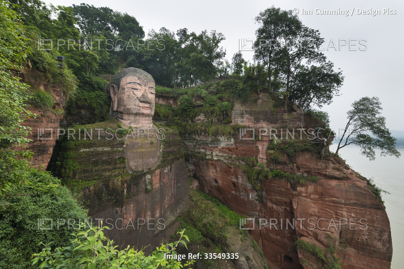 Leshan Giant Buddha, the largest and tallest stone Buddha statue in the world, ...