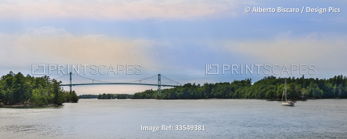Thousand Islands International Bridge between Ontario, Canada and New York, ...