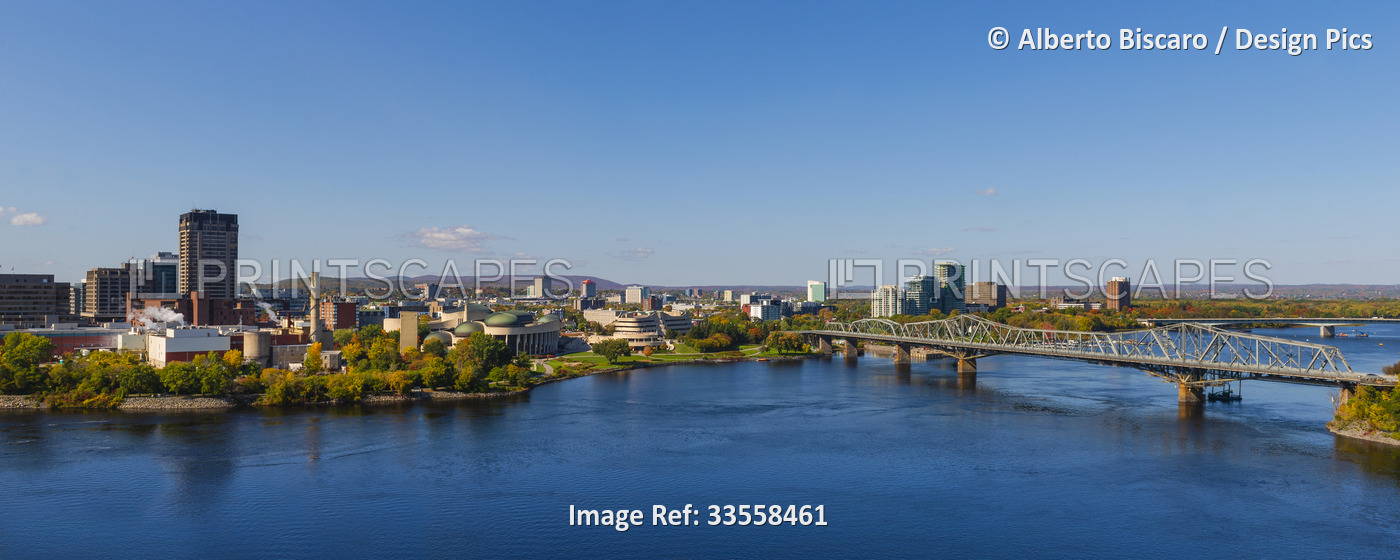 Alexandra Bridge, an interprovincial bridge across the Ottawa River between ...