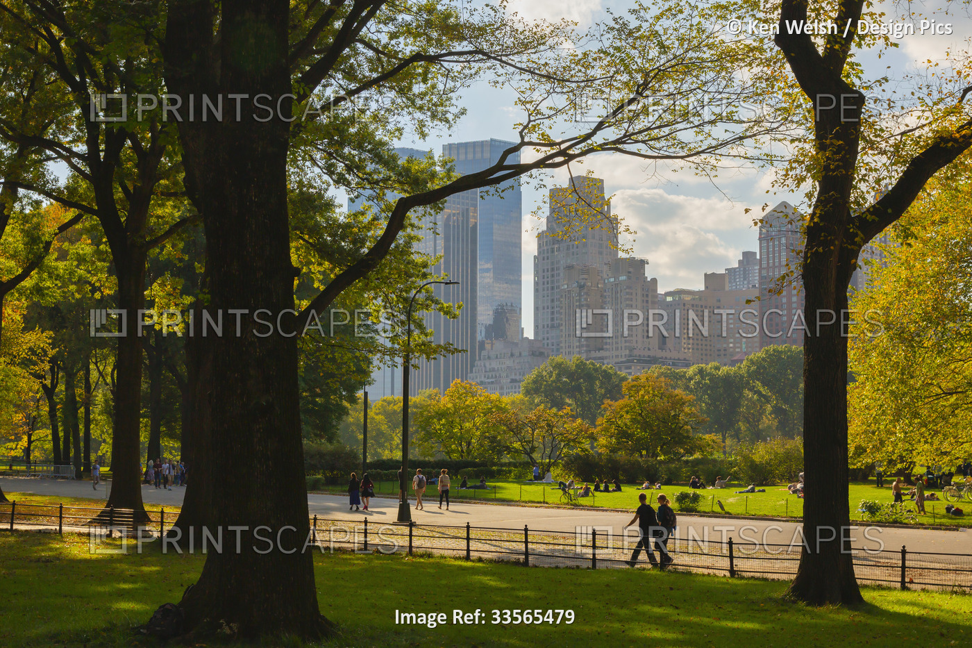 Scene in Central Park, New York, New York State, United States of America.