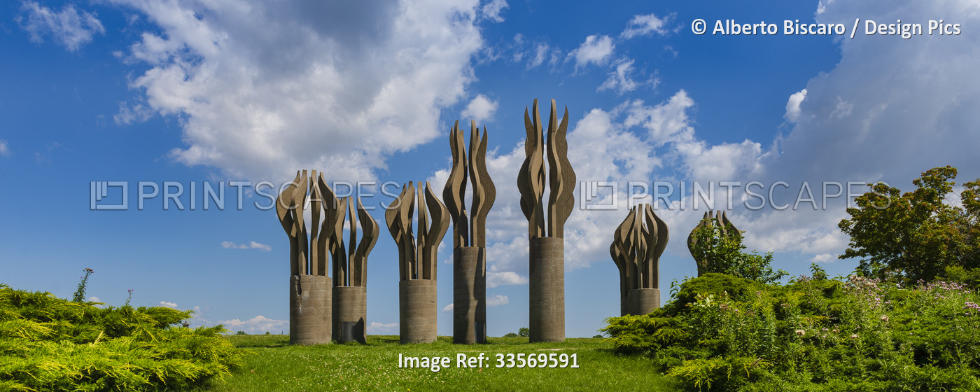 'The Waving Crowns of Flame', a concrete sculpture in honour of Rene Levesque ...