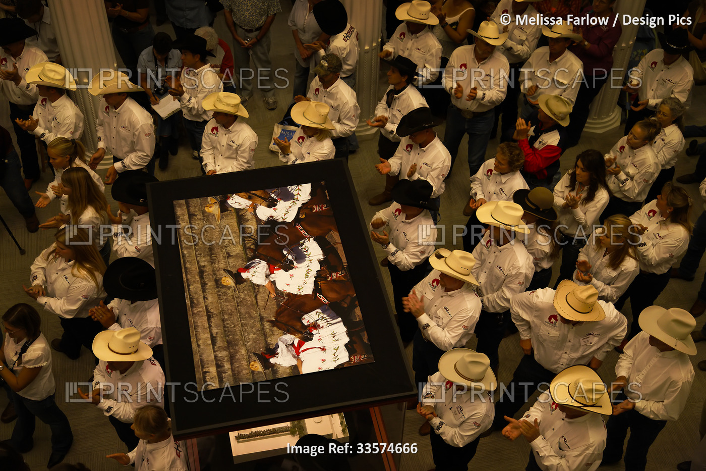 View from above of the spectators at the National Cowgirl Hall of Fame; Fort ...