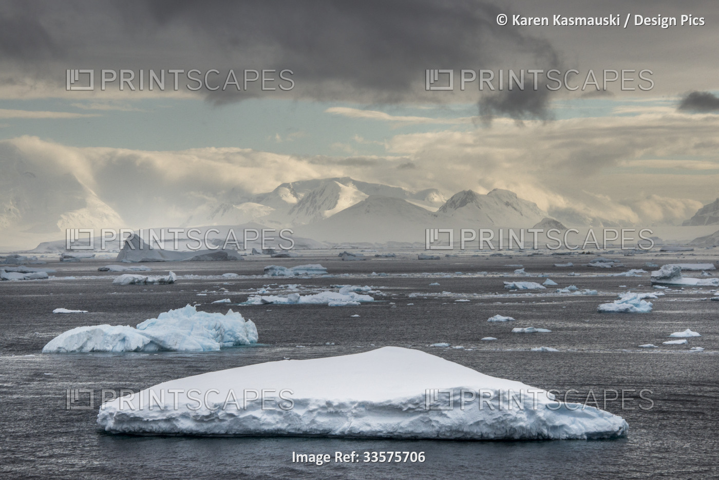 Icebergs in Antarctica's Lemaire Channel; Antarctia