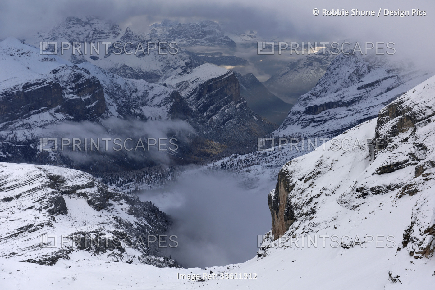 Conturines Spitze mountain in the Italian Dolomites.; Cortina d'Ampezzo, ...