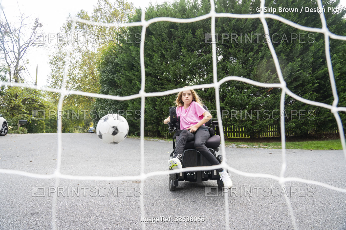Eleven year old girl with Ullrich Congenital Muscular Dystrophy plays soccer in ...