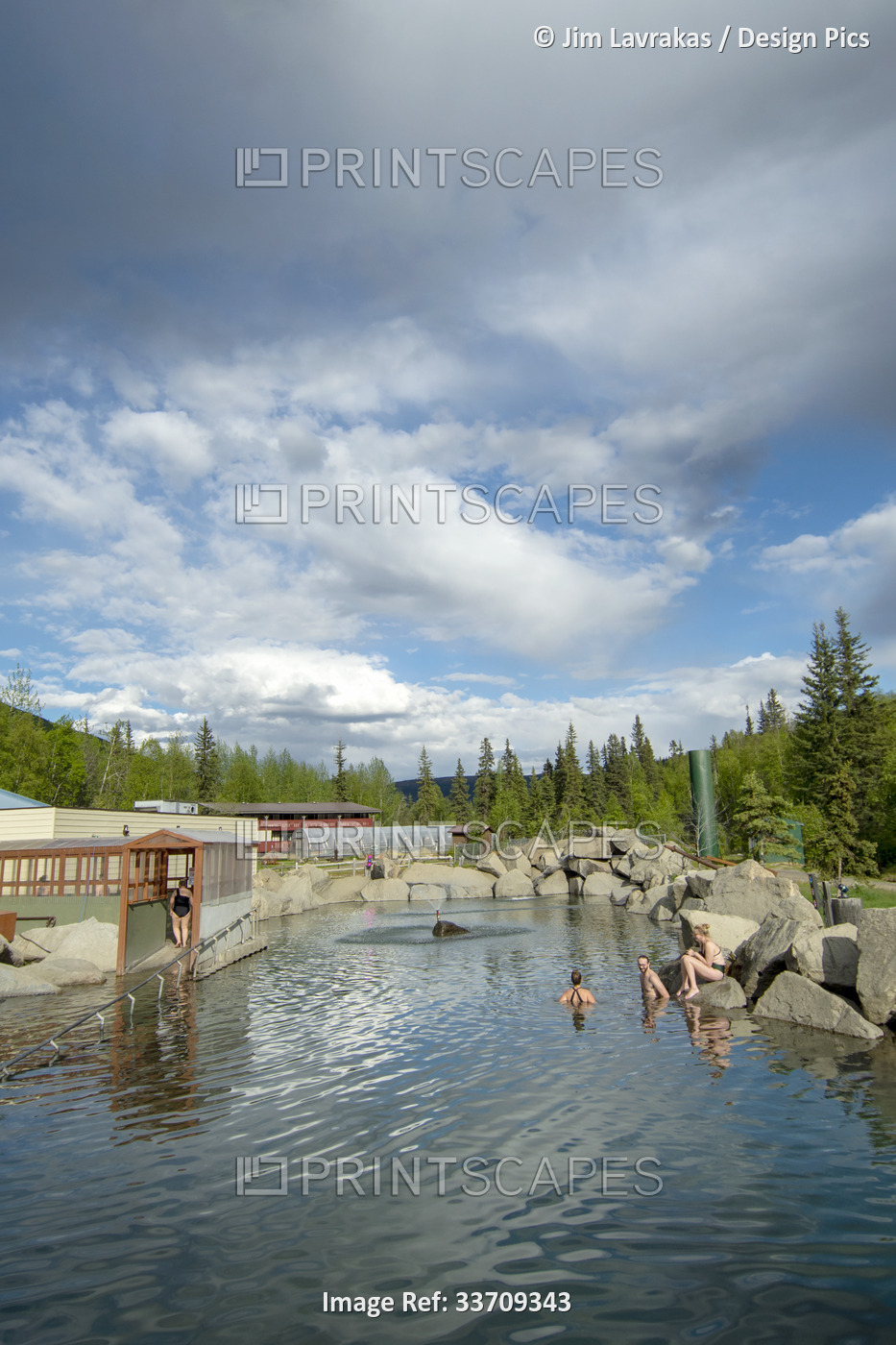 People enjoy the man-made pool at Chena Hot Springs, outside Fairbanks, Alaska; ...