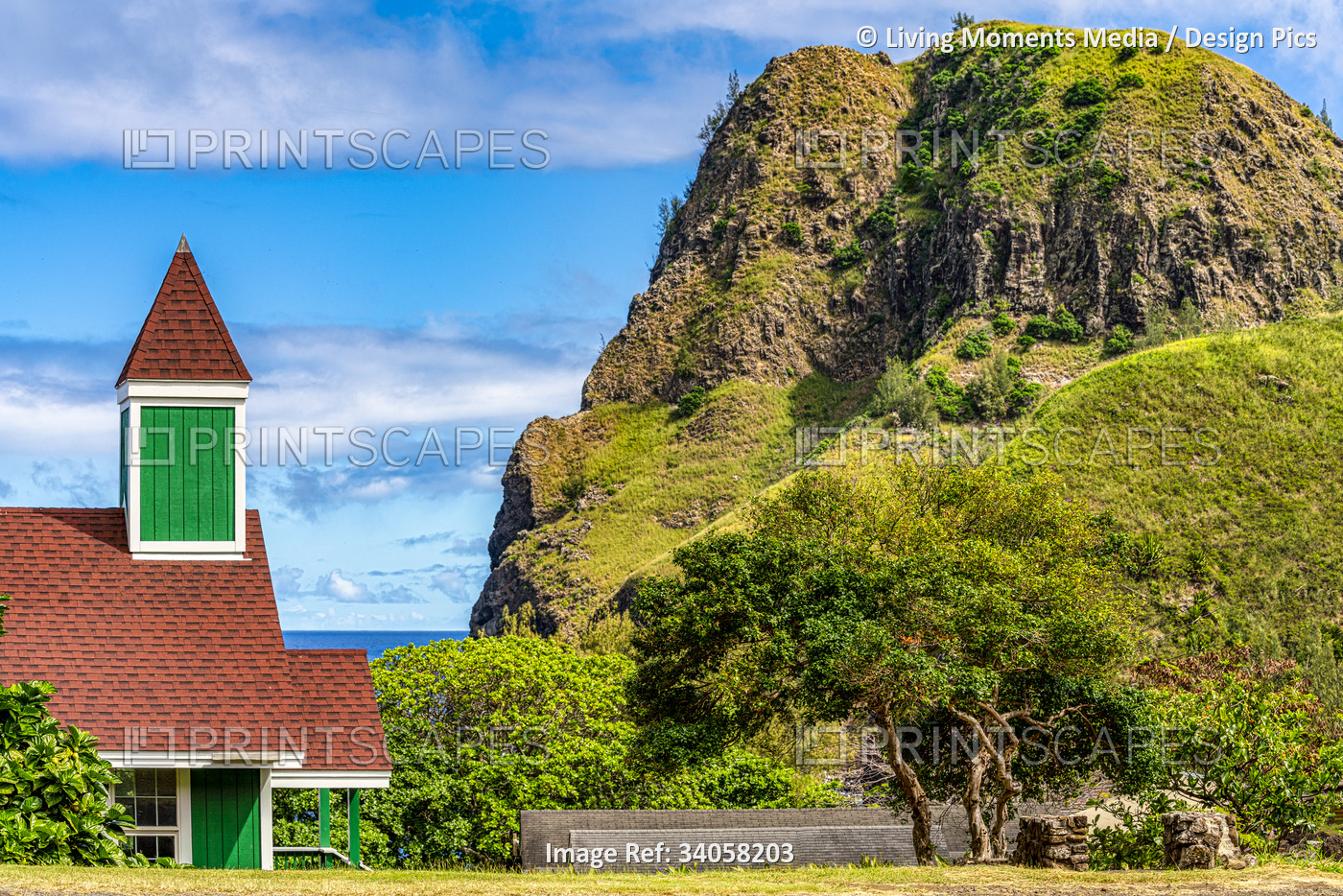 Seaside Church on the island of Maui, Hawaii, USA; Maui, Hawaii, United States ...
