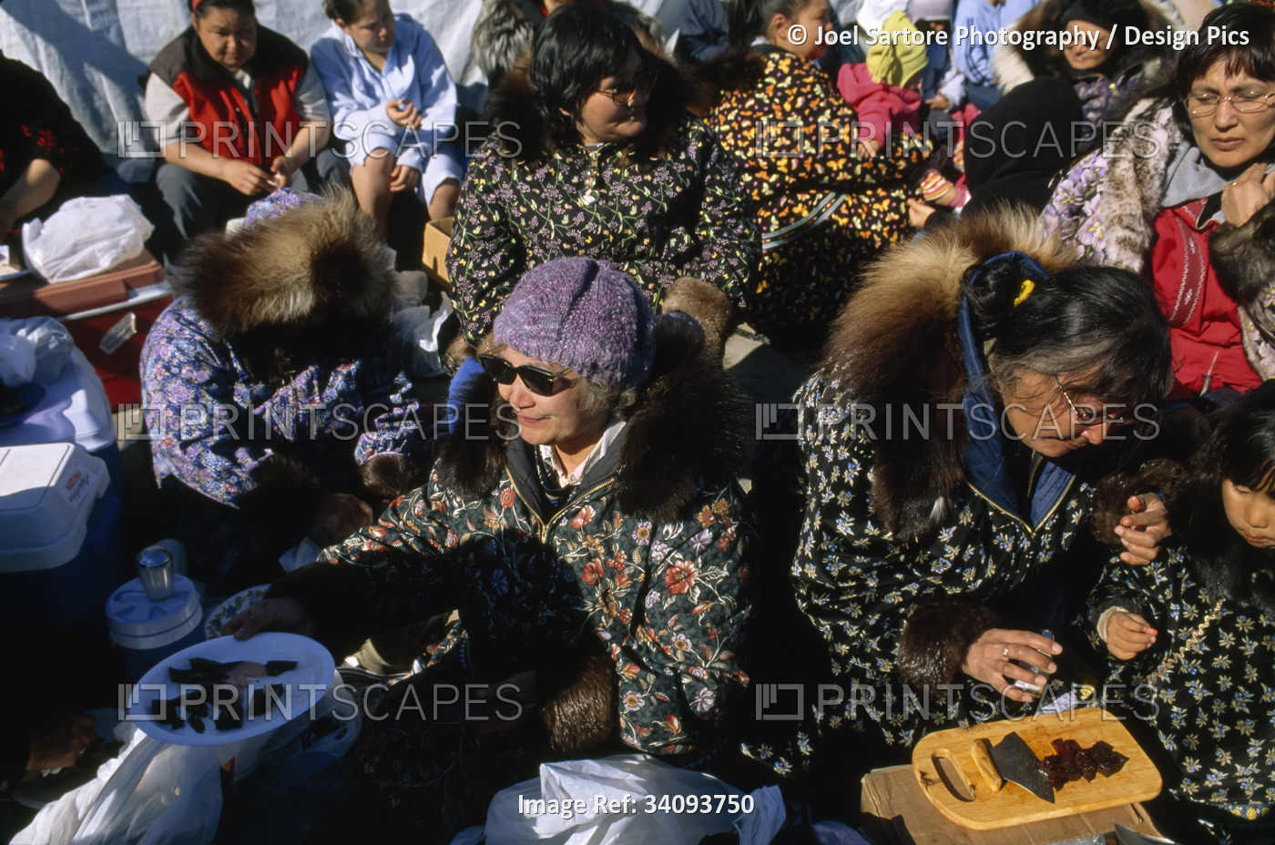 Inuit woman at a gathering; North Slope, Alaska, United States of America
