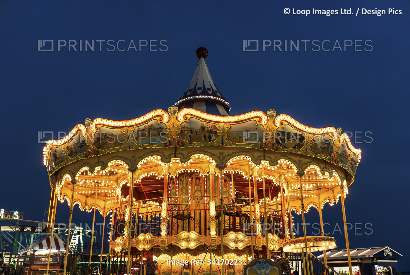 Carousel amusement ride in Atlantic City.