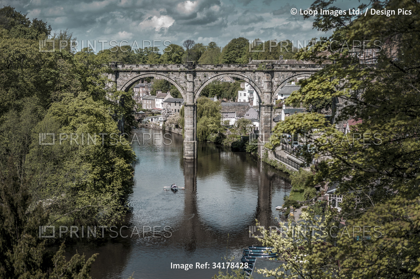 Bridge over the river Nidd at Knaresborough in North Yorkshire.