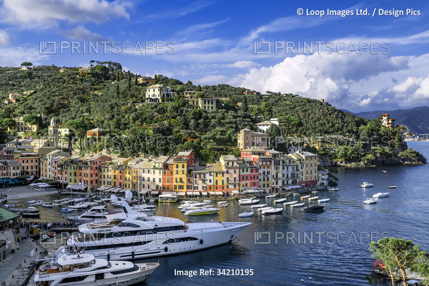 Picturesque harbour and village of Portofino in Liguria in Italy.