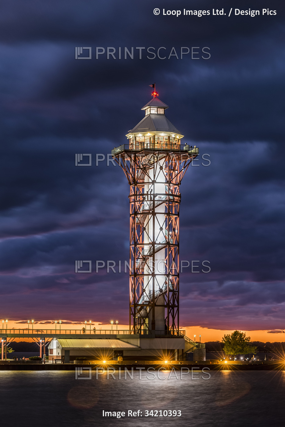 Bicentennial Tower located on Lake Erie and overlooking Presque Isle State Park ...