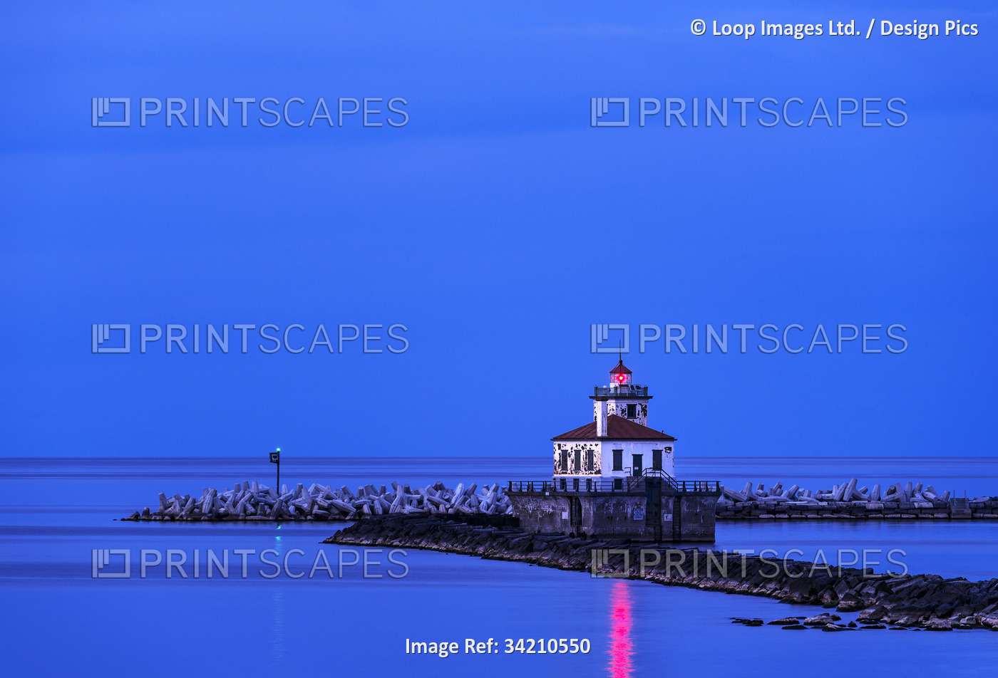 Oswego West Pierhead Lighthouse in New York.
