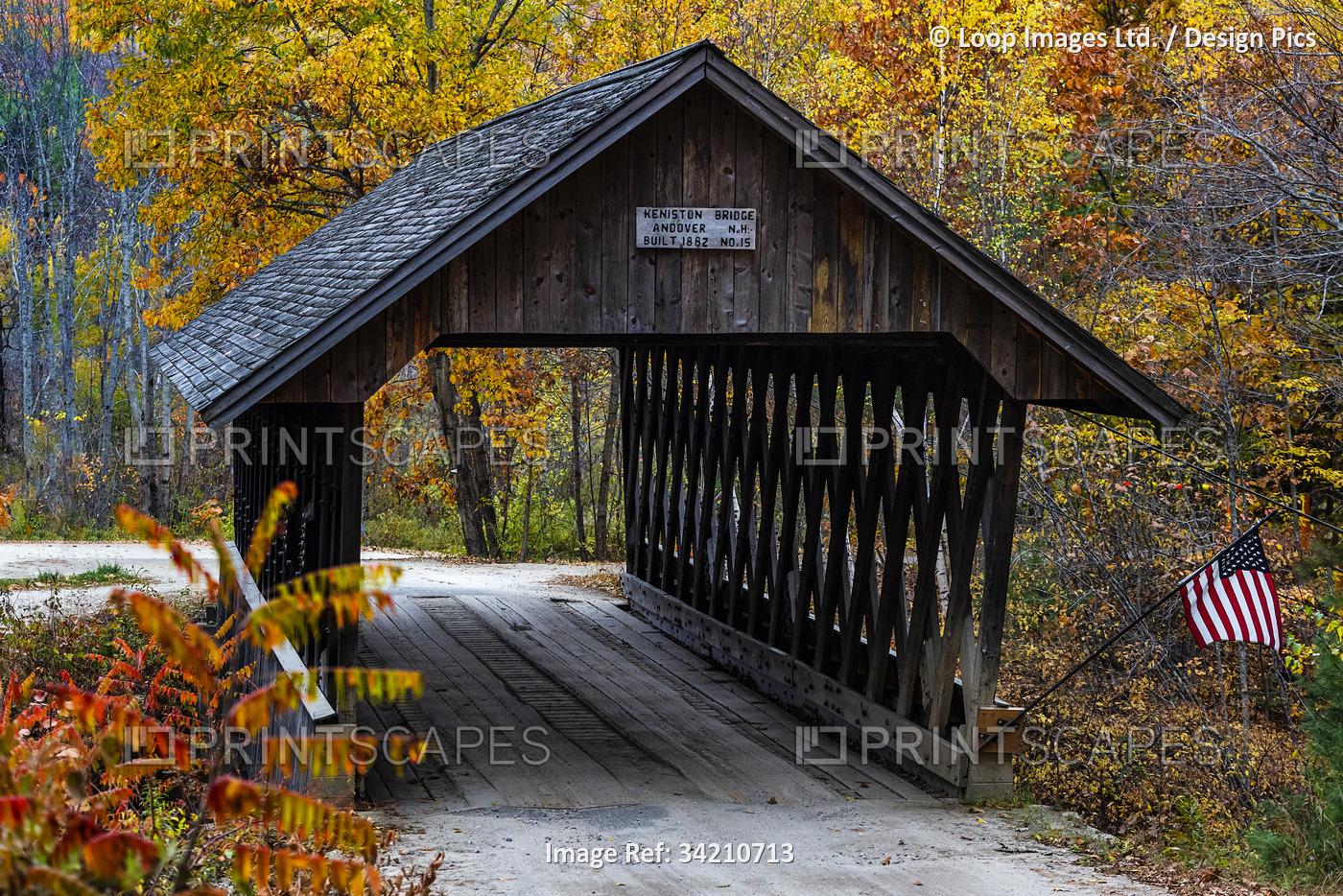 Keniston Covered Bridge at Andover in New Hampshire.