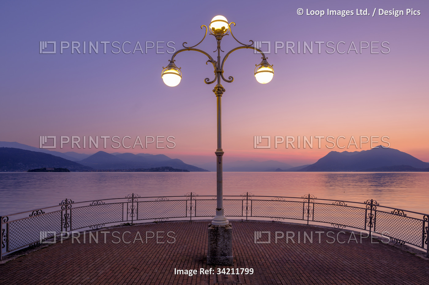 Sunrise over Lake Maggiore at Stresa.