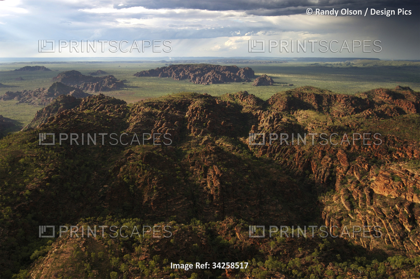Aerial view of the Bungle Bungle Range in Purnululu National Park in the ...